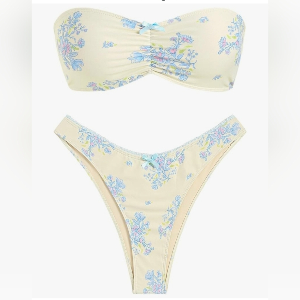 Zaful Floral Print Bikini Medium